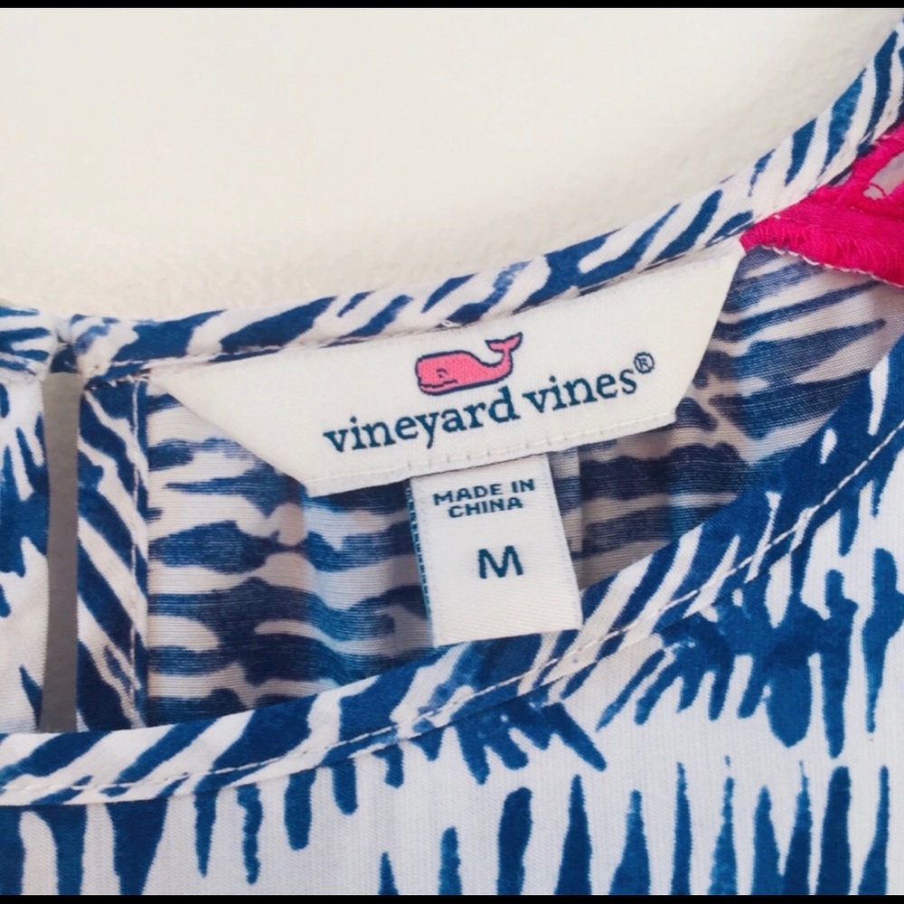 Vineyard Vines Watercolor Ruffle Sleeveless Top - Picture 5 of 6